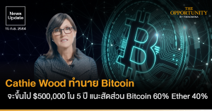News Update: Cathie Wood ทำนาย Bitcoin จะขึ้นไป $500,000 ใน 5 ปี แนะสัดส่วน Bitcoin 60% Ether 40%