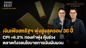 FINNOMENA The Opportunity Morning Brief 11/11/2021 “เงินเฟ้อสหรัฐฯ พุ่งสูงสุดรอบ 30 ปี CPI +6.2% ทองคำพุ่ง หุ่นร่วง ตลาดกังวลนโยบายการเงินผันผวน” พร้อมสรุปเนื้อหา