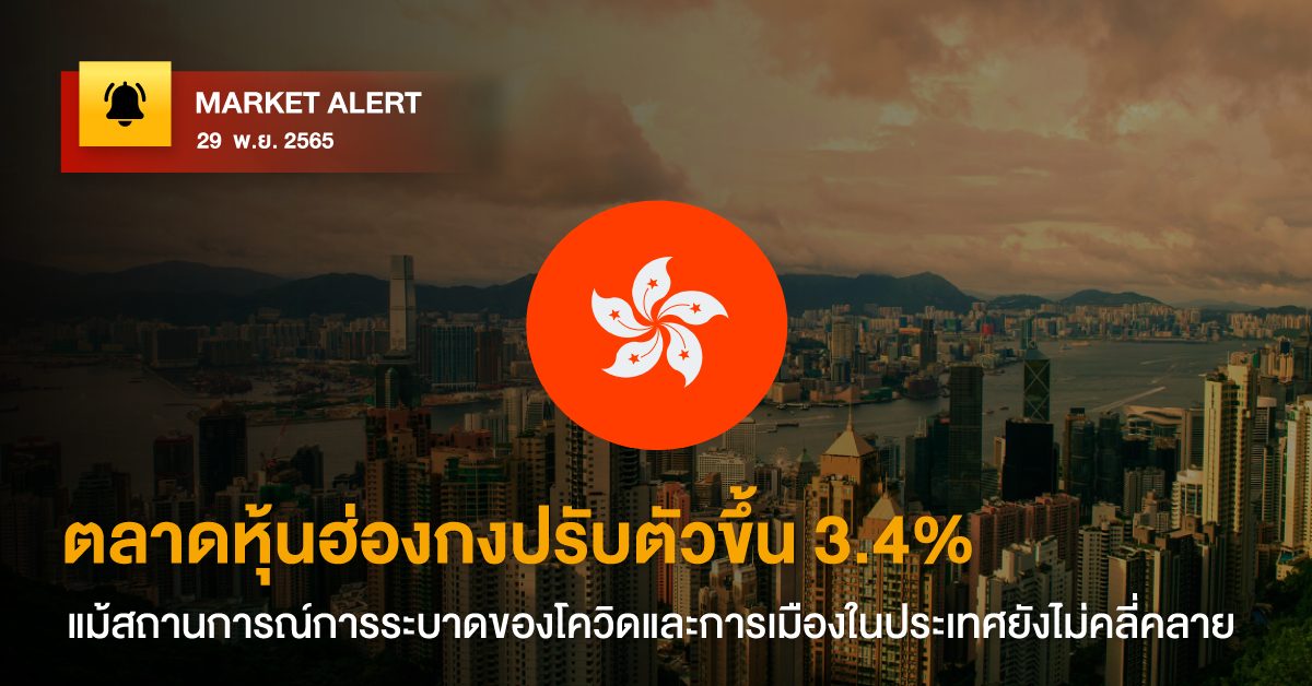 FINNOMENA Market Alert: ตลาดหุ้นฮ่องกงปรับตัวขึ้น 3.4% แม้สถานการณ์การระบาดของโควิดและการเมืองในประเทศยังไม่คลี่คลาย