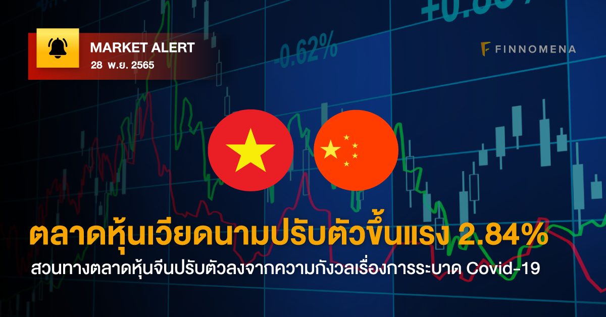 FINNOMENA Market Alert: ตลาดหุ้นเวียดนามปรับตัวขึ้นแรง 2.5% สวนทางตลาดหุ้นจีนปรับตัวลงจากความกังวลเรื่องการระบาด Covid-19