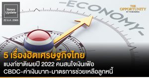 News Update: 5 เรื่องฮิตเศรษฐกิจไทย แบงก์ชาติเผยปี 2022 คนสนใจเงินเฟ้อ-CBDC-ค่าเงินบาท-มาตรการช่วยเหลือลูกหนี้