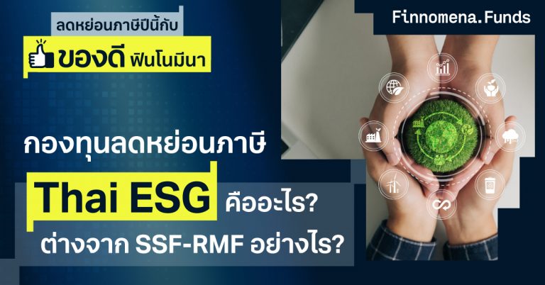 กองทุน Thai ESG คืออะไร? ลดหย่อนภาษีแบบใหม่ เทียบกับ SSF RMF ต่างกันอย่างไร