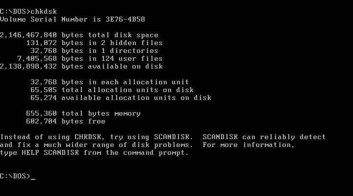 MS-Dos Commands Line