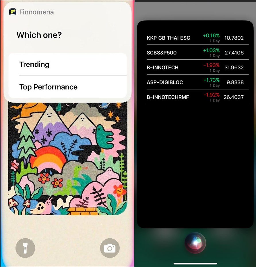 ไม่ต้องเข้าแอปฯ ก็ดูข้อมูลกองทุนได้! กับฟีเจอร์ Siri Shortcuts บนแอปฯ Finnomena