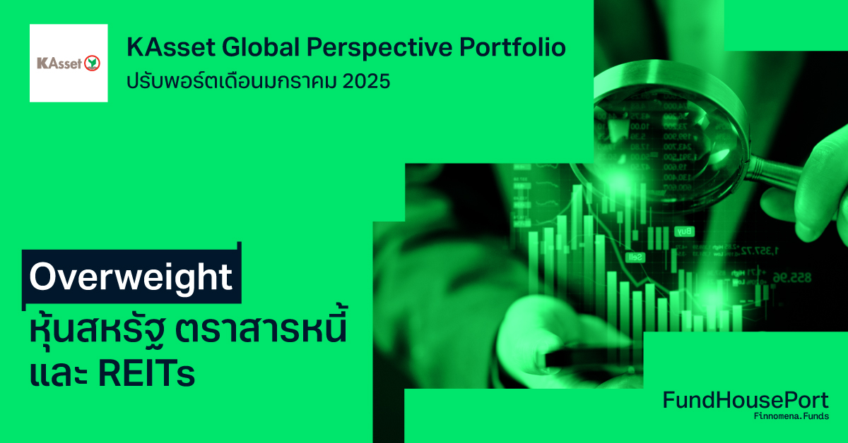 KAsset Global Perspective Portfolio ปรับพอร์ตเดือนมกราคม 2025 : Overweight หุ้นสหรัฐ ตราสารหนี้ และ REITs