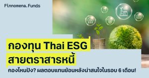 กองทุน Thai ESG สายตราสารหนี้ กองไหนปัง? ผลตอบแทนย้อนหลังน่าสนใจในรอบ 6 เดือน!