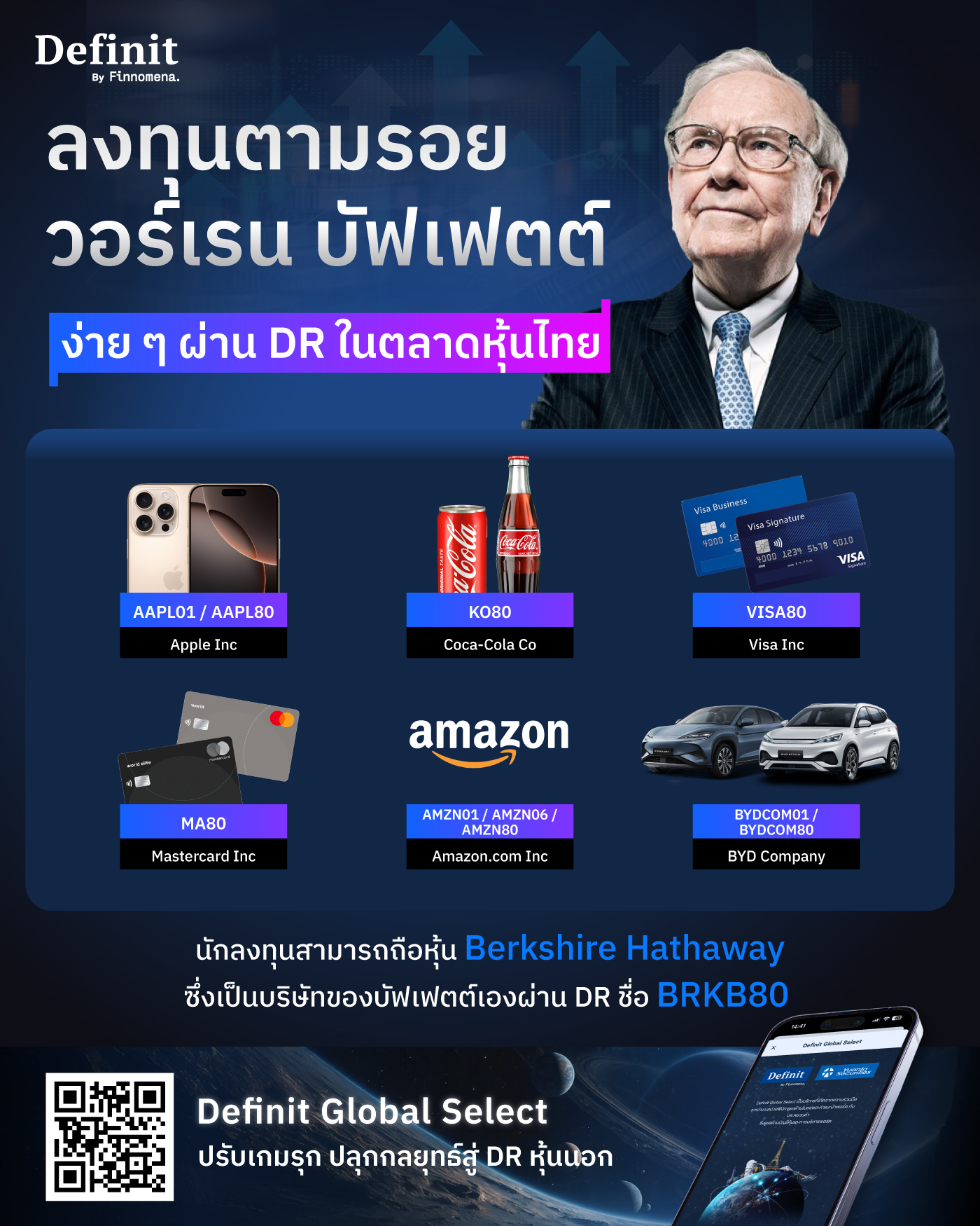 ลงทุนตาม Warren Buffett ผ่าน DR