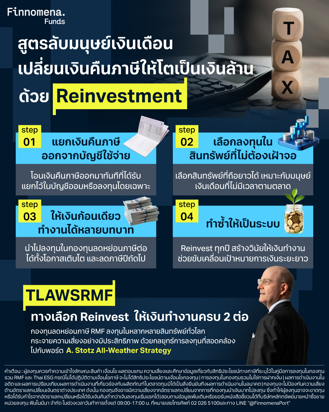 สูตรลับมนุษย์เงินเดือน เปลี่ยนเงินคืนภาษีให้โตเป็นเงินล้าน ด้วย Reinvestment