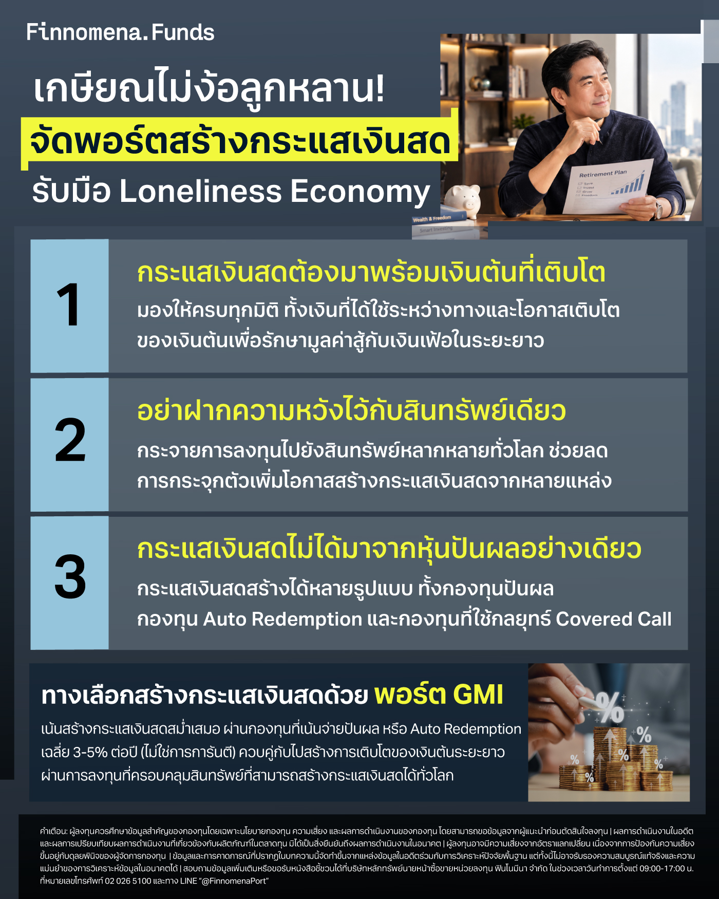 เกษียณไม่ง้อลูกหลาน! จัดพอร์ตสร้างกระแสเงินสด รับมือ Loneliness Economy